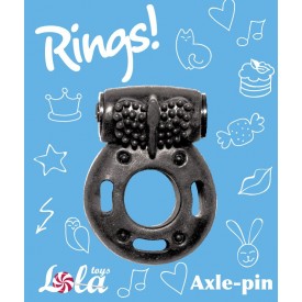 Черное эрекционное кольцо с вибрацией Rings Axle-pin