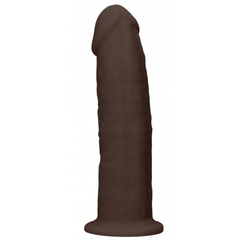 Коричневый фаллоимитатор без мошонки Silicone Dildo Without Balls - 15 см.